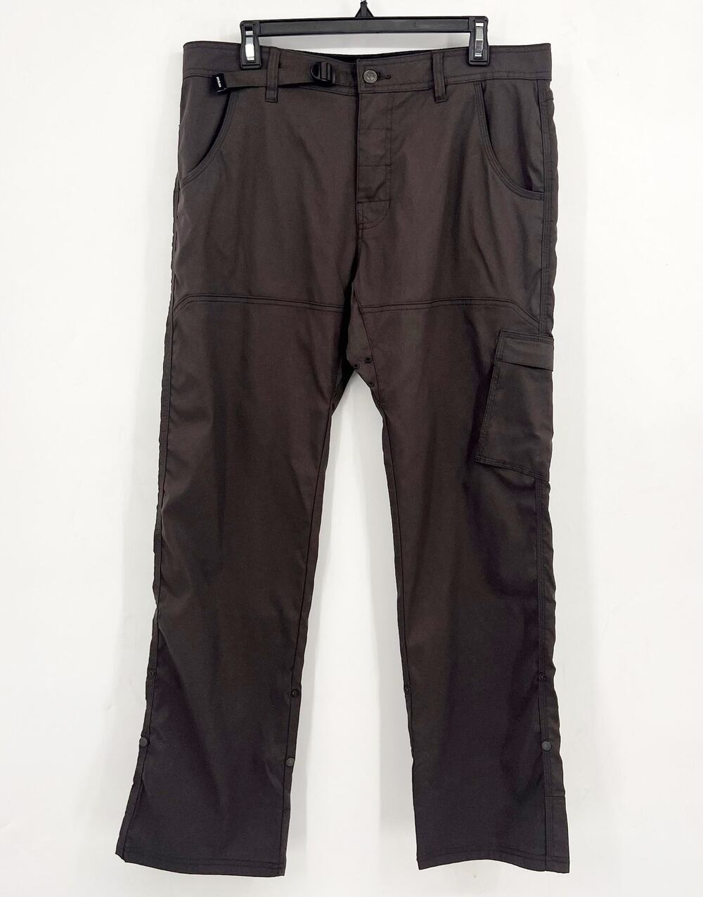 PRANA Men's Zion Pants 34x32 Dark Gray Relaxed Fit Water-Repellent EUC